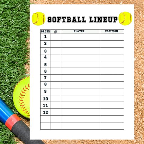 softball lineup generator|free softball lineup template.